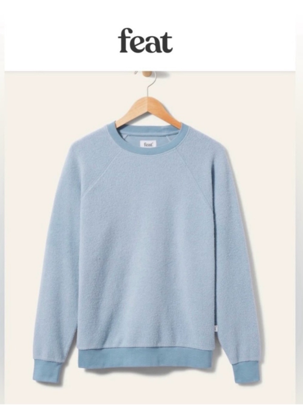 feat® Women's Light Blue Crew Sweatshirt - Cozy Blanket Blend Pullover